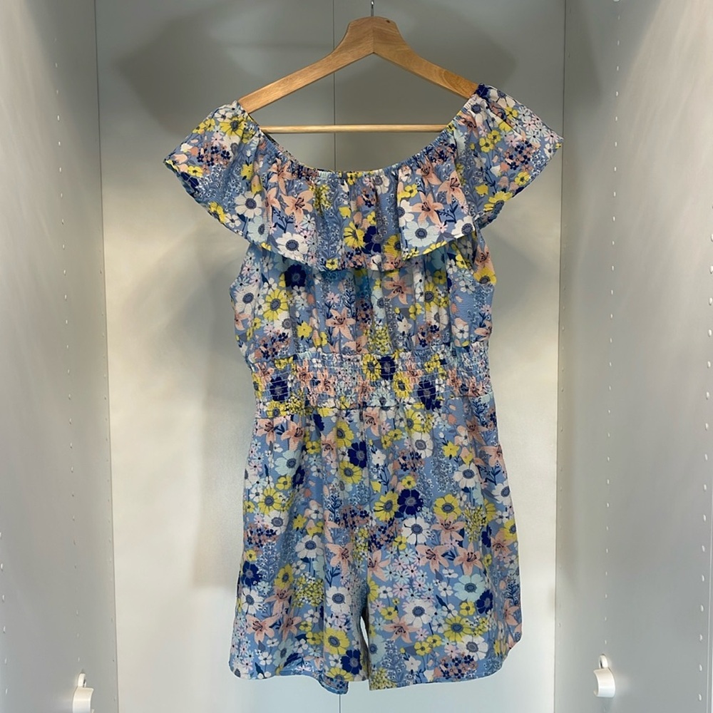 Knit Works Floral Romper Size 16.5